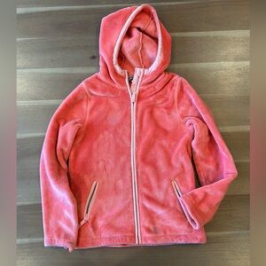 Super Soft Lands End Coral Girl’s Zip Up Hoodie